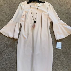 Calvin Klein soft pink bell sleeve dress. Price FIRM